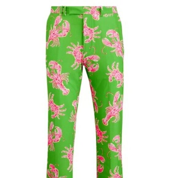 Ralph Lauren RLX Spring 2017 Green Lobster & Crab Classic Fit Stretch Pant - Picture 1 of 14